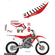 Black Bird Replica Team Graphic Kit + Seat Cover CR125 02-07/CR250 02-07 Black Bird Replica Team Graphic Kit + Seat Cover CR125 02-07/CR250 02-07