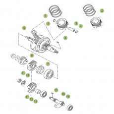 Beta 125 LC 17 Kurbelwelle/Kolben/Ausgleichswelle