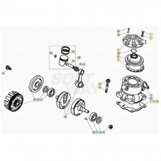 Beta EVO125 20 Kurbelwelle/Kolben/Ausgleichswelle