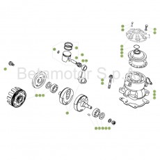 Beta  EVO125 Factory 17 Kurbelwelle/Kolben/Ausgleichswelle