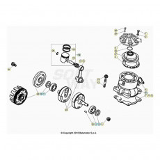 Beta  EVO125 Factory 20 Kurbelwelle/Kolben/Ausgleichswelle