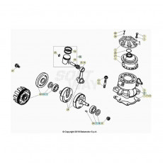 Beta  EVO125 Factory 24 Kurbelwelle/Kolben/Ausgleichswelle
