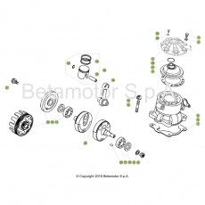 Beta EVO200 18 Kurbelwelle/Kolben/Ausgleichswelle