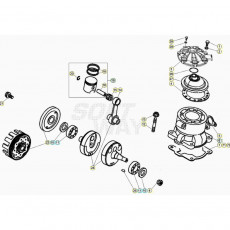 Beta EVO200 21 Kurbelwelle/Kolben/Ausgleichswelle