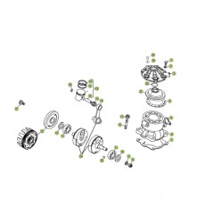 Beta EVO250 Factory 15 Kurbelwelle/Kolben/Ausgleichswelle