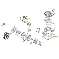 Beta EVO290 09 Kurbelwelle/Kolben/Ausgleichswelle