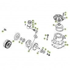 Beta EVO290 11 Kurbelwelle/Kolben/Ausgleichswelle