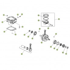 Beta EVO300 4T 15 Kurbelwelle/Kolben/Ausgleichswelle