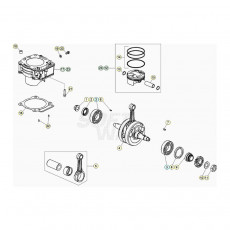 Beta EVO300 4T 20 Kurbelwelle/Kolben/Ausgleichswelle