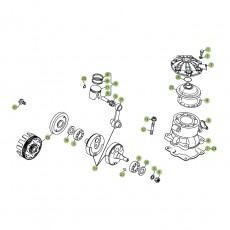 Beta EVO300 Factory 12 Kurbelwelle/Kolben/Ausgleichswelle