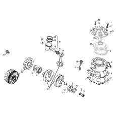 Beta EVO300 15 Kurbelwelle - Kolben - Ausgleichswelle