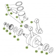 Beta EVO80 12 Kurbelwelle/Kolben/Ausgleichswelle