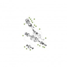 Beta RE125 13-14 Kurbelwelle/Kolben/Ausgleichswelle