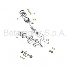 Beta RE125 16 Kurbelwelle/Kolben/Ausgleichswelle