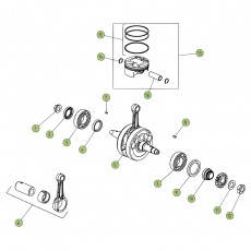 Beta REV250 4T 07 Kurbelwelle/Kolben/Ausgleichswelle 1