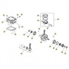 Beta REV250 4T 08 Kurbelwelle/Kolben/Ausgleichswelle