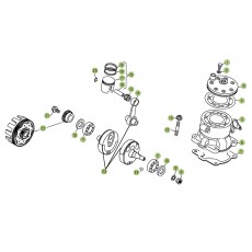 Beta REV3 125 08 Kurbelwelle/Kolben/Ausgleichswelle