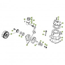 Beta REV3 200 05 Kurbelwelle/Kolben/Ausgleichswelle