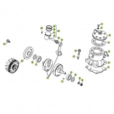 Beta REV3 250 05 Kurbelwelle/Kolben/Ausgleichswelle