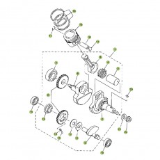 Beta RR125 09 Kurbelwelle/Kolben/Ausgleichswelle