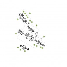 Beta RR125 14 Kurbelwelle/Kolben/Ausgleichswelle