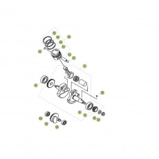 Beta RR125 15 Kurbelwelle/Kolben/Ausgleichswelle