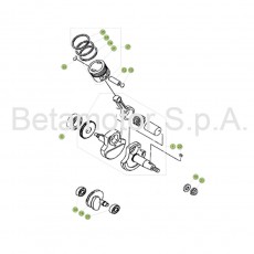 Beta RR125 16 Kurbelwelle/Kolben/Ausgleichswelle