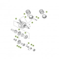 Beta RR125 LC 14-15 Kurbelwelle/Kolben/Ausgleichswelle