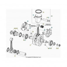 Beta RR125RC 20 Kurbelwelle/Kolben/Ausgleichswelle