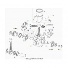 Beta RR200 20 Kurbelwelle/Kolben/Ausgleichswelle