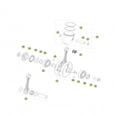 Beta RR250 17 Kurbelwelle/Kolben/Ausgleichswelle