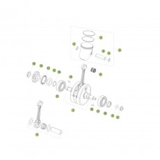 Beta RR250 2T 13 Kurbelwelle/Kolben/Ausgleichswelle