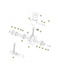 Beta RR250 2T 15 Kurbelwelle/Kolben/Ausgleichswelle