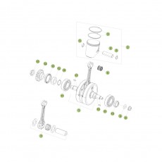 Beta RR250 16 Kurbelwelle-Kolben-Ausgleichswelle