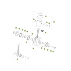 Beta RR250 2T Racing 14 Kurbelwelle/Kolben/Ausgleichswelle