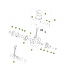 Beta RR250 2T Racing 15 Kurbelwelle/Kolben/Ausgleichswelle