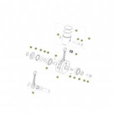 Beta RR250 Racing 17 Kurbelwelle/Kolben/Ausgleichswelle