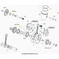 Beta RR250 20 Kurbelwelle/Kolben/Ausgleichswelle