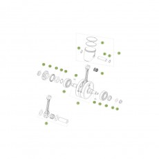 Beta RR300 17 Kurbelwelle/Kolben/Ausgleichswelle