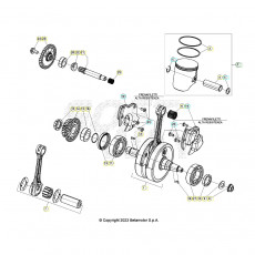 Beta RR300 25 Kurbelwelle/Kolben/Ausgleichswelle