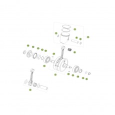 Beta RR300 RC 17 Kurbelwelle/Kolben/Ausgleichswelle