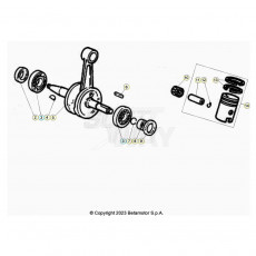 Beta RR50 Motard 24 Kurbelwelle/Kolben/Ausgleichswelle