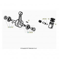 Beta RR50 Street Sport 20 Kurbelwelle/Kolben/Ausgleichswelle