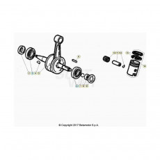 Beta RR50 Street Track 24 Kurbelwelle/Kolben/Ausgleichswelle