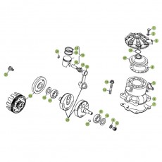 Beta  EVO125 Factory 14 Kurbelwelle/Kolben/Ausgleichswelle 2