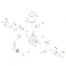 Beta RR350 EFI 15 Kurbelwelle/Kolben/Ausgleichswelle 2