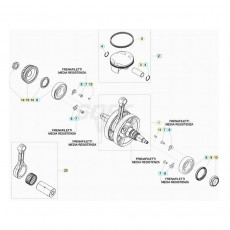 Beta RR390 20 Kurbelwelle/Kolben/Ausgleichswelle 2