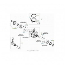 Beta RR430RC 20 4T Kurbelwelle/Kolben/Ausgleichswelle 2