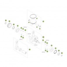 Beta RR450 Cross Country 12 Kurbelwelle/Kolben/Ausgleichswelle 2