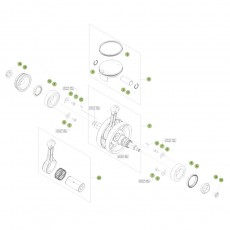 Beta RR480 Racing 15 Kurbelwelle/Kolben/Ausgleichswelle 2